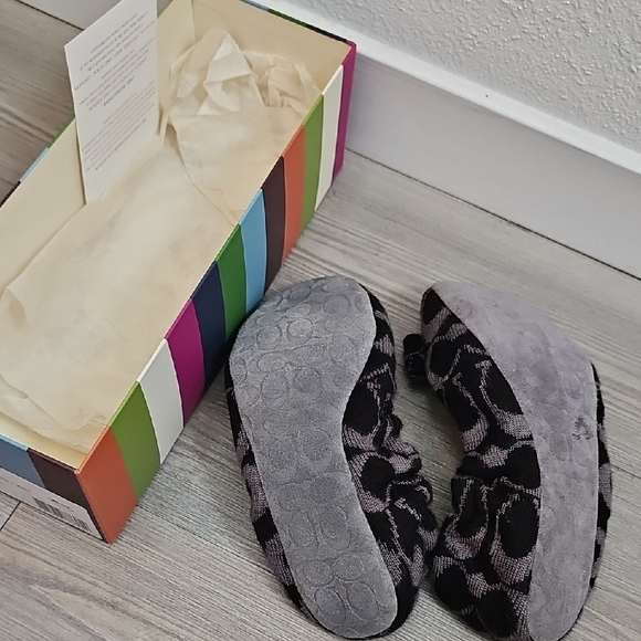 Coach Black and Purple Women's Slippers - Picture 3 of 6